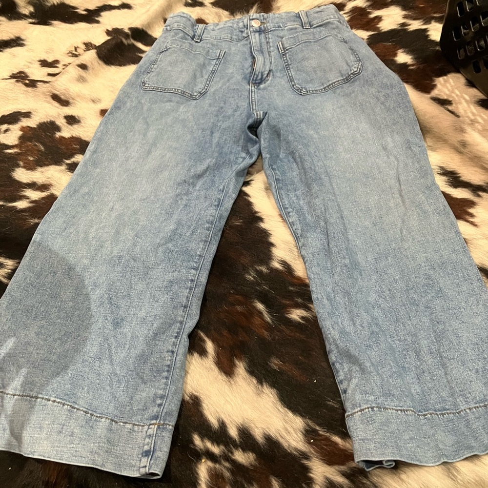LC Lauren Conrad Light Wash Wide-Leg Jeans